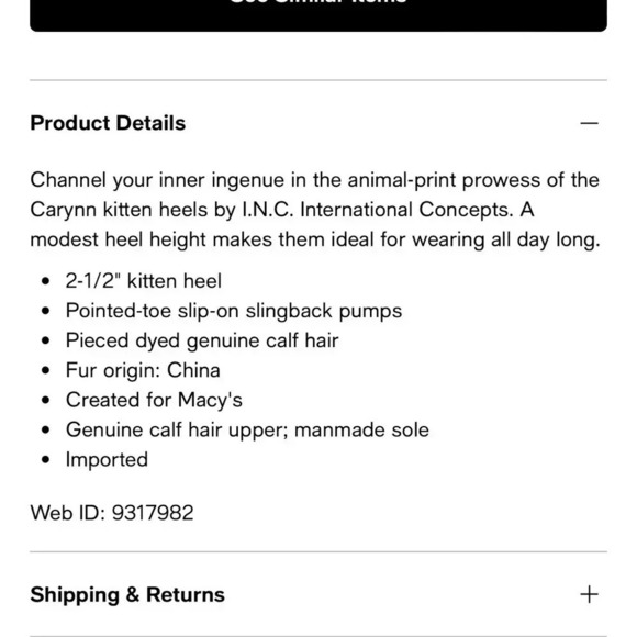 Macy’s INC Leopard Print Slingback Heels Sz 10 - Picture 15 of 16